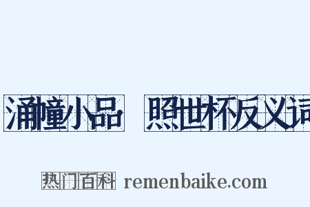 涌幢小品·照世杯反义词是什么意思的图片